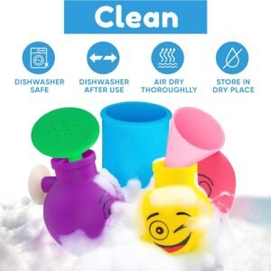 Silicone Wall Suction Bath Toy for Toddlers 2-4 - Aquatod Three Flasks - Image 4
