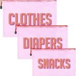 KUIRAN 3pcs Hospital Bag Organizing Pouches for Labor and Delivery, Maternity Essentials Diaper Bag Organizer for Mom Travel - Pink