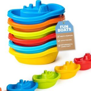 Multi-Colored Stackable Bath Boats