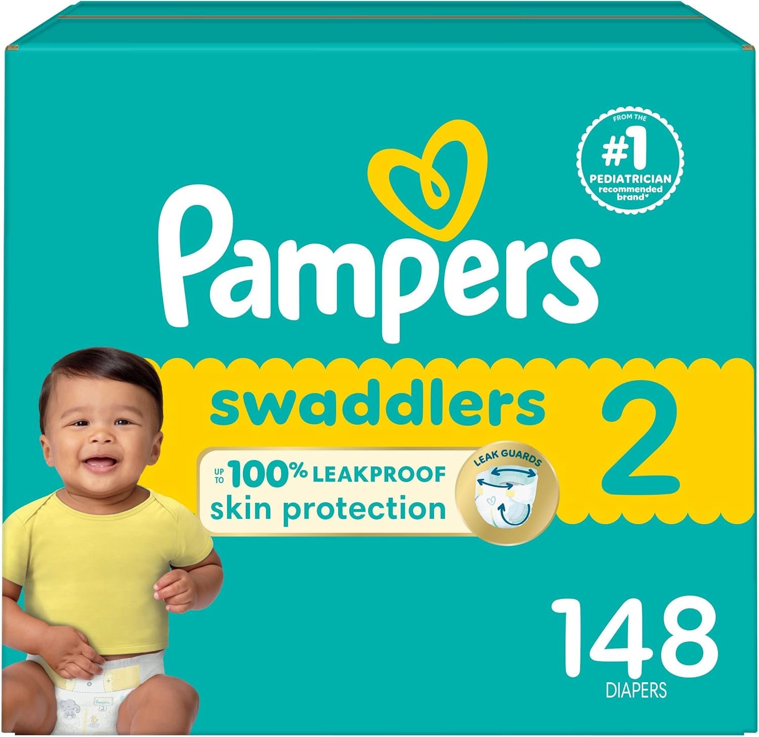Pampers Swaddlers Size 2 Newborn Diapers