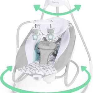Lightweight 2-in-1 Baby Swing & Rocker with Vibrations & Sounds, 0-9M - Image 6
