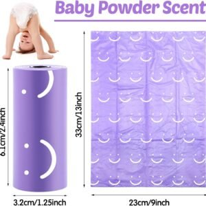 Wowangce 1500 Count Baby Diaper Disposal Bags - Powder Scented, 100 Rolls - Image 2