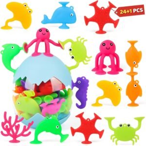 24PCS Suction Cup Bath Toys for Toddlers