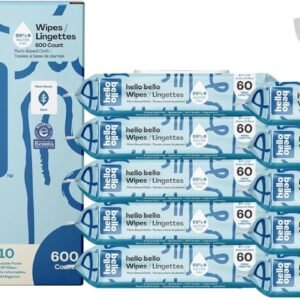 Hello Bello Baby Wipes - Bulk 600 Count for Gentle Cleanliness - Image 2