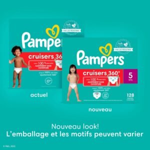 Pampers Cruisers 360° Fit Size 5 Pull-On Disposable Diapers, 128 Count - Image 12
