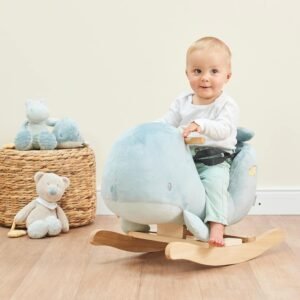 Sally the Whale Rocking Animal Toy with Safety Belt - Vanilla 63x33 cm - Image 5