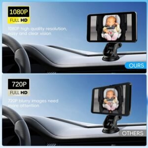 VASTEND Baby Car Camera 1080P with 5-Inch Monitor & Night Vision - Image 2