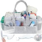 Ayakol Baby Diaper Caddy Organizer, Gift Registry for Baby Shower List，New Mom and Baby Must Haves Essentials, Neutral Baby Gift Basket with Waterproof 2025 new model