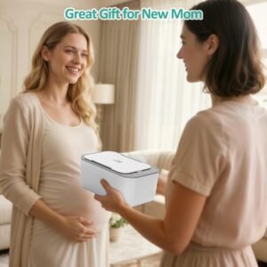 Portable Baby Wipe Warmer with Smart Temperature Control - White - Image 9
