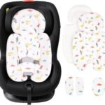 vocheer Mamaroo Newborn Insert Compatible with 4moms Mamaroo RockaRoo & Graco DuetSoothe Swing, Reversible Infant Insert Head & Body Support Cushion, Large Size, Cotton & Mesh Material, Dinosaur