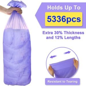 8 Pack Diaper Pail Refill Bags for Dekor Plus - Extra Strong, Lavender Scent - Image 3