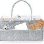 Baby Diaper Caddy Organizer and Storage,Diaper Bag Tote,Baby Gift Basket,Baby Clothes,Nursery Storage Bin and Car Organizer,Newborn Essentials Must Haves