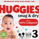 Huggies Snug & Dry Disposable Baby Diapers, Size 3, 168 Count