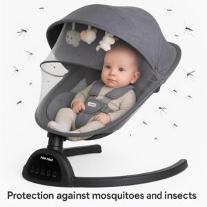 Portable Baby Swing for Infants - 3 Positions, 5 Speeds, Remote Control - Image 7