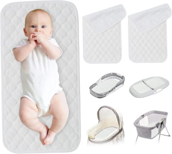 Baby Change Mat, 3Pcs Waterproof Nappy Changing Mat, Travel Foldable Reusable Diaper Changing Pad for Home Outside Baby Travel Essentials