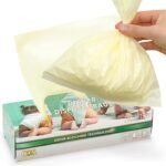 BOS Odor-Sealing Dirty Diaper Trash Bags - Disposable Bags - Scent & Smell Free (200 Bags) [Size: XS, Color: Creem Yellow]★Brand new packaging design!!