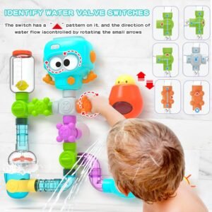 AMCHSURI Interactive Toddler Bath Toys for Kids 3-8 Years – Pipes & Valves - Image 6