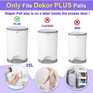 8 Pack Diaper Pail Refill Bags for Dekor Plus - Extra Strong, Lavender Scent - Image 2