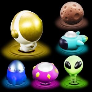 Light-Up Space Bath Toys Set