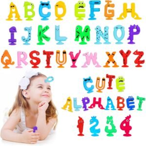 30PCS Baby Alphabet Suction Toys
