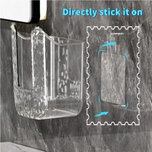 Wall Mounted Wipes Holder - Transparent Bathroom & Kitchen Organizer - Image 5