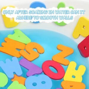 Sizkii 36 Foam Bath Letters & Numbers Toy Set for Toddlers - Floating Storage Bag Included - Image 5
