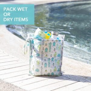 Bumkins Waterproof Wet Bag 2-Pack for Baby, Swim, Cloth Diapers & More - Image 3