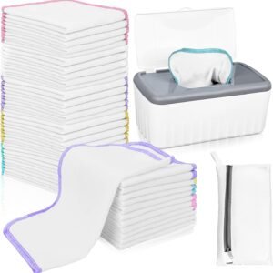 VAIPI 100 Pack Reusable Flannel Baby Wipes