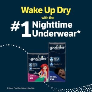 Extra Small GoodNites Bedtime Pants for Girls - Overnight Protection - Image 7