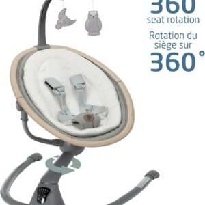 Maxi-Cosi Cassia Baby Swing: Portable 360° Infant Swing with Music & Toys - Image 8