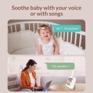 NETVUE Baby Monitor Camera with 5" Display, Cry Detection & 2-Way Talk - Image 4