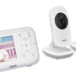 VTech VM3252-2 Digital Video Baby Monitor with 2.8" LCD 2 Cameras and Automatic Night Vision, 1 Count, White