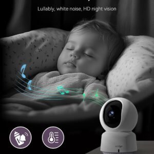 2K Smart WiFi Baby Monitor - 5" Split Screen, Night Vision & App Control - Image 3