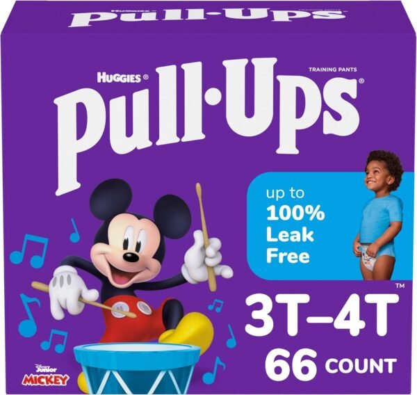 Boys Potty Training Underwear, Easy Open Training Pants 3T-4T, Pull-Ups Learning Design for Toddlers, 66ct, Giga Pack
