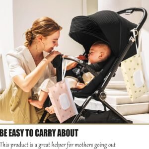 Portable Refillable Baby Wipes Dispenser - 4 Pack, Boho Style EVA Case - Image 7