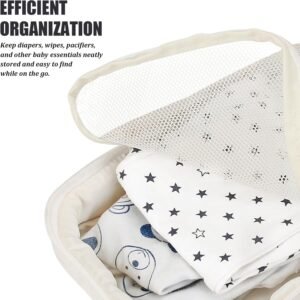 2PCS Waterproof Diaper Bag Organizing Pouches | Reusable Mesh Storage - Image 2