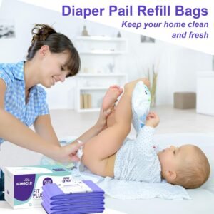 8 Pack Diaper Pail Refill Bags for Dekor Plus - Extra Strong, Lavender Scent - Image 5