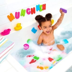 Sizkii 36 Foam Bath Letters & Numbers Toy Set for Toddlers - Floating Storage Bag Included - Image 6