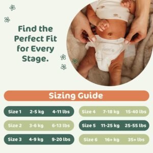 Naty BioEmbrace Size 2 Newborn Diapers (6-13 lbs) | 100% Biobased, Super Absorbent, 132 Count - Image 7