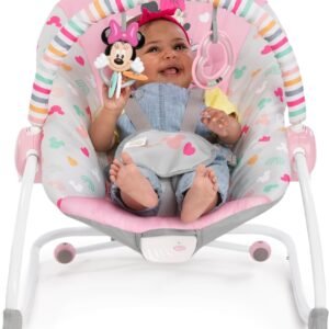Minnie Mouse Infant to Toddler Rocker & Seat with Vibration, Toy Bar - Image 10