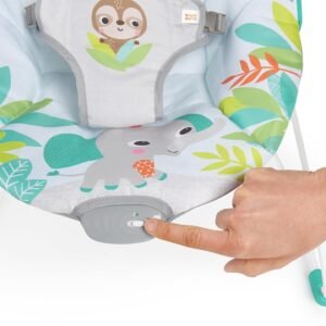 Bright Starts Rainforest Vibes Baby Bouncer: 3-Point Harness, Vibrating & Toy Bar - Image 7