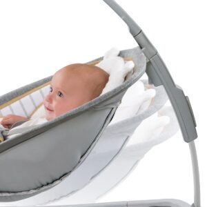 Ingenuity Plush Baby Rocker & Stationary Seat with Vibration, Easy Fold, 0-30 Mo (Bella Teddy) - Image 5