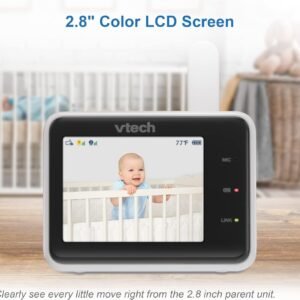 VTech RM2751 Baby Monitor: 1080p WiFi Video, 2.8" Display, Night Light - Image 6