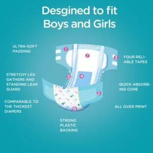 LittleForBig Printed Adult Brief Diapers - Little Trunks Size M (2 Pack) - Image 3