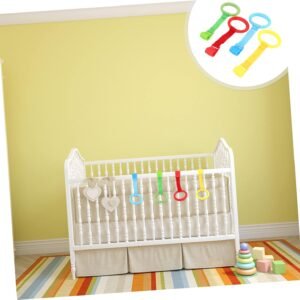 Ergonomic 4pcs Stand Up Pull Rings for Nursery Cots & Cribs - Lightweight - Image 5