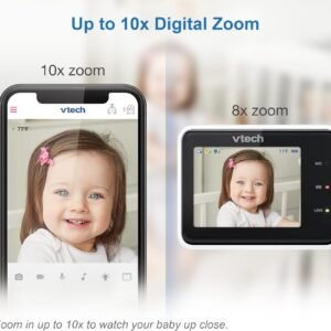 VTech RM2751 Baby Monitor: 1080p WiFi Video, 2.8" Display, Night Light - Image 7