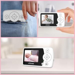 VTimes Baby Monitor with Camera & Audio | No WiFi, Night Vision, 1000ft Range - Image 5
