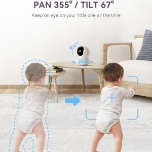 2K Smart WiFi Baby Monitor - 5" Split Screen, Night Vision & App Control - Image 5