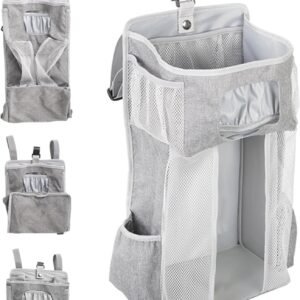 Large Hanging Diaper Caddy with Adjustable Compartments for Newborns - Image 3