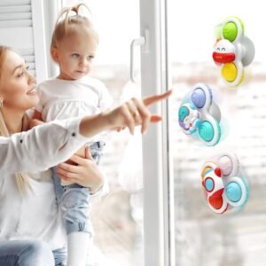 Suction Cup Spinner Toys for Babies & Toddlers - Bath & Travel Fun (3 Pcs) - Image 8